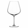 Verre à vin 650 ml en verre transparent à pied pour dégustation