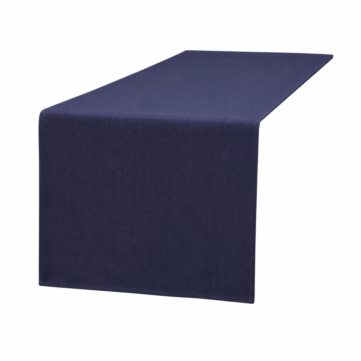 Chemin de table 180 x 33 cm en tissu bleu marine pour décoration de table style uni